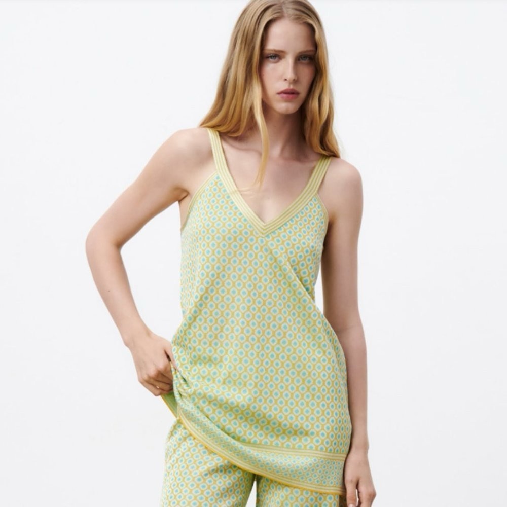 NWT ZARA Blogger Favorite Diamond Jacquard Knit Top & Pants - Picture 3 of 11